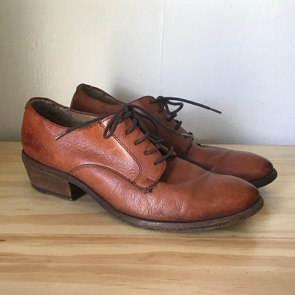 Frye Carson Oxfords - Cognac